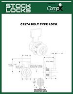Drawer lock 19/32″ – C1974 thumbnail image