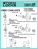 Disc tumbler cam lock, 7/16″ – C8051 thumbnail image