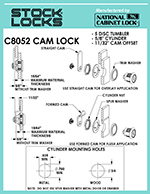 Disc tumbler cam lock, 5/8″ – C8052 thumbnail image