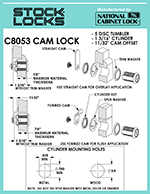 Disc tumbler cam lock, 1-3/16″ – C8053 thumbnail image