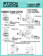 Disc tumbler cam lock, 1-7/16″ – C8055 thumbnail image