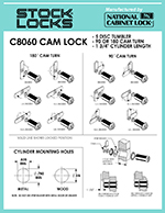 Disc tumbler cam lock, 1-3/4″ – C8060 thumbnail image