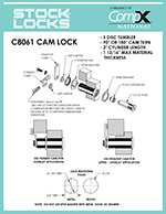 Disc tumbler cam lock, 2″ – C8061 thumbnail image