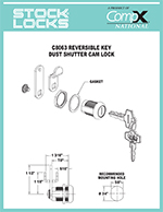 Disc tumbler reversible key cam lock with dust shutter – C8063 thumbnail image