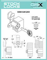 Disc tumbler rear mount cam lock, 7/8″ – C8080 thumbnail image