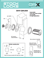 Pin tumbler cam lock, 15/16″ – C8101 thumbnail image