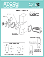 Pin tumbler cam lock, 1-1/16″ – C8102 thumbnail image