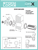Pin tumbler cam lock, 1-3/4″ – C8108 thumbnail image