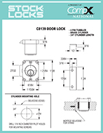 Pin tumbler right hand door lock, 3/4″ – C8139 thumbnail image