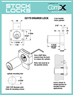 BHMA Certified Grade 2 Pin tumbler drawer lock, 1-3/8″ – C8179 thumbnail image