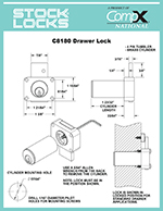 BHMA Certified Grade 2 Pin tumbler drawer lock, 1-5/8″ – C8180 thumbnail image