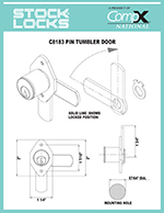 Pin tumbler door cam lock, 7/8″ – C8183 thumbnail image