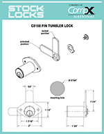 Pin tumbler drawer cam lock, 1-3/8″ – C8188 thumbnail image