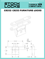 Furniture lock – left hand door – C8253 thumbnail image