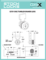 Metal drawer lock, 19/32″ – C8701 thumbnail image
