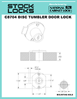 Deadbolt door lock – C8704 thumbnail image