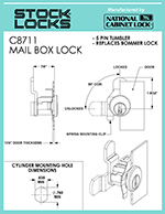 Mailbox lock – C8711 thumbnail image