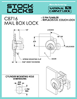 Mailbox lock – C8716 thumbnail image