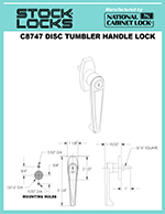 Disc tumbler locking”L” handle – C8747 thumbnail image