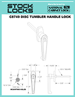 Disc tumbler locking”L” handle – C8749 thumbnail image