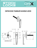 Disc tumbler locking”L” handle – C8754 thumbnail image