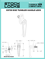 Disc tumbler locking”L” handle – C8758 thumbnail image