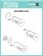 Cooler locking handle replacement lock plugs – C8762 thumbnail image
