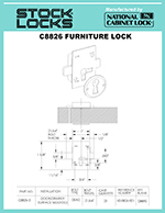 Surface mount furniture lock – C8826 thumbnail image