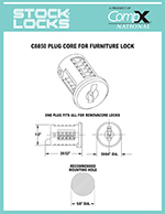 Lock core for furniture locks – C8850 thumbnail image