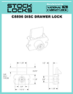 Desk drawer lock – C8896 thumbnail image
