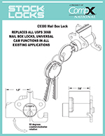 Mailbox lock, commercial equivalent to USPS 306B – C9300 thumbnail image