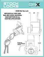 Mailbox lock, commercial equivalent to USPS 306D – C9400 thumbnail image