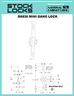 Side mounted mini gang lock assembly – D8836 thumbnail image